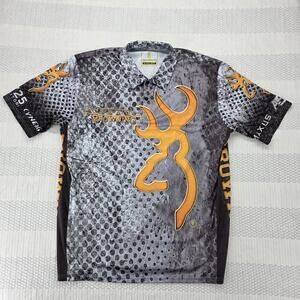 Team Browning Shooting All Over Print Polo Mens Shirt 3XL Sport Hunting Flawless